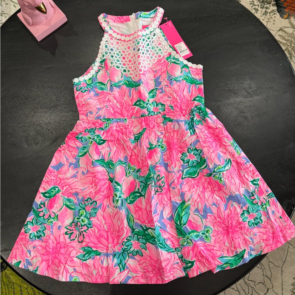 🆕☀️🏝️Lilly Pulitzer🏝️☀️Girls Little Kinley Dress in Try Your Zest Size 10
